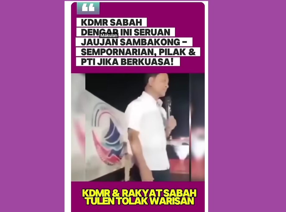 Jaujan Sambakong seru Bangsa Sempornarian kuasa Putrajaya dan Sabah